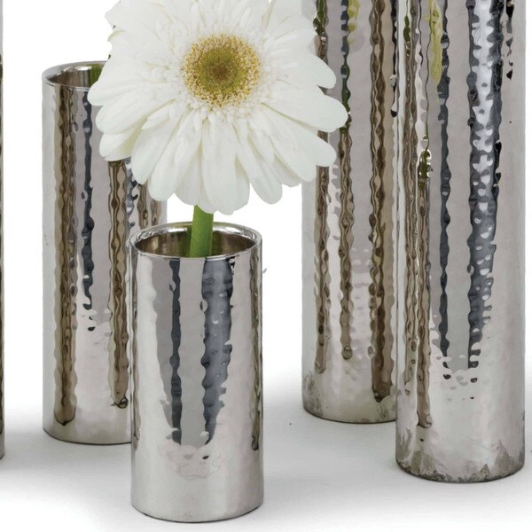 Hammered Bud Vase Set
